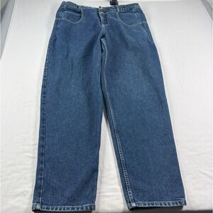 Vintage 90s Guess Jeans Mens 38x32 Blue Relaxed Tapered Denim Baggy USA Made